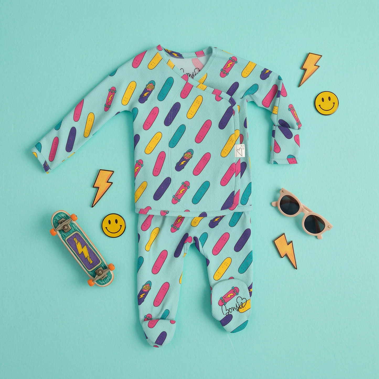 Baby Bundle Footie - Sunrise + Tiny Tricks