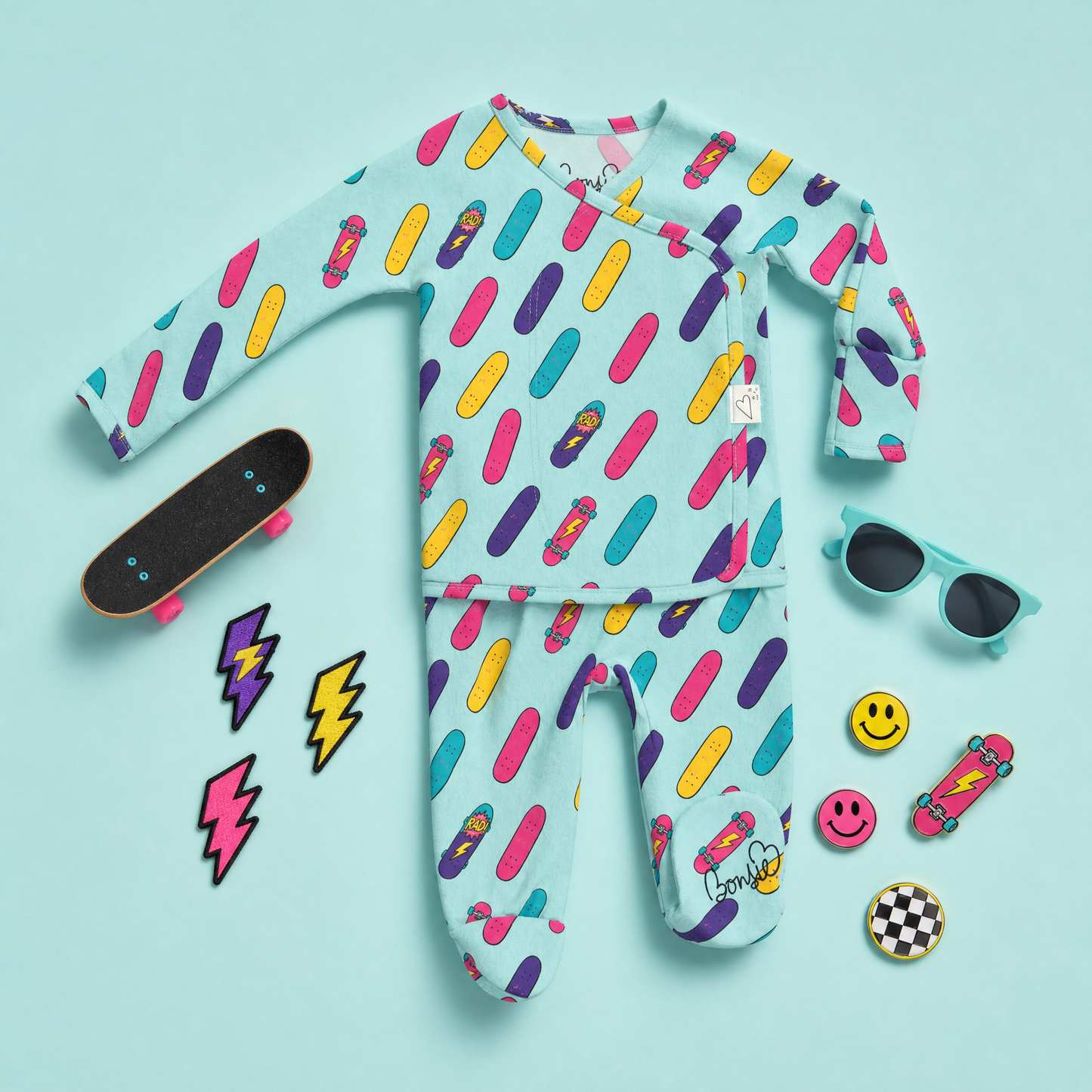 Baby Bundle Footie - Tiny Tide + Tiny Tricks