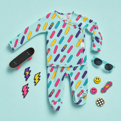 Baby Bundle Footie - Tiny Tide + Tiny Tricks