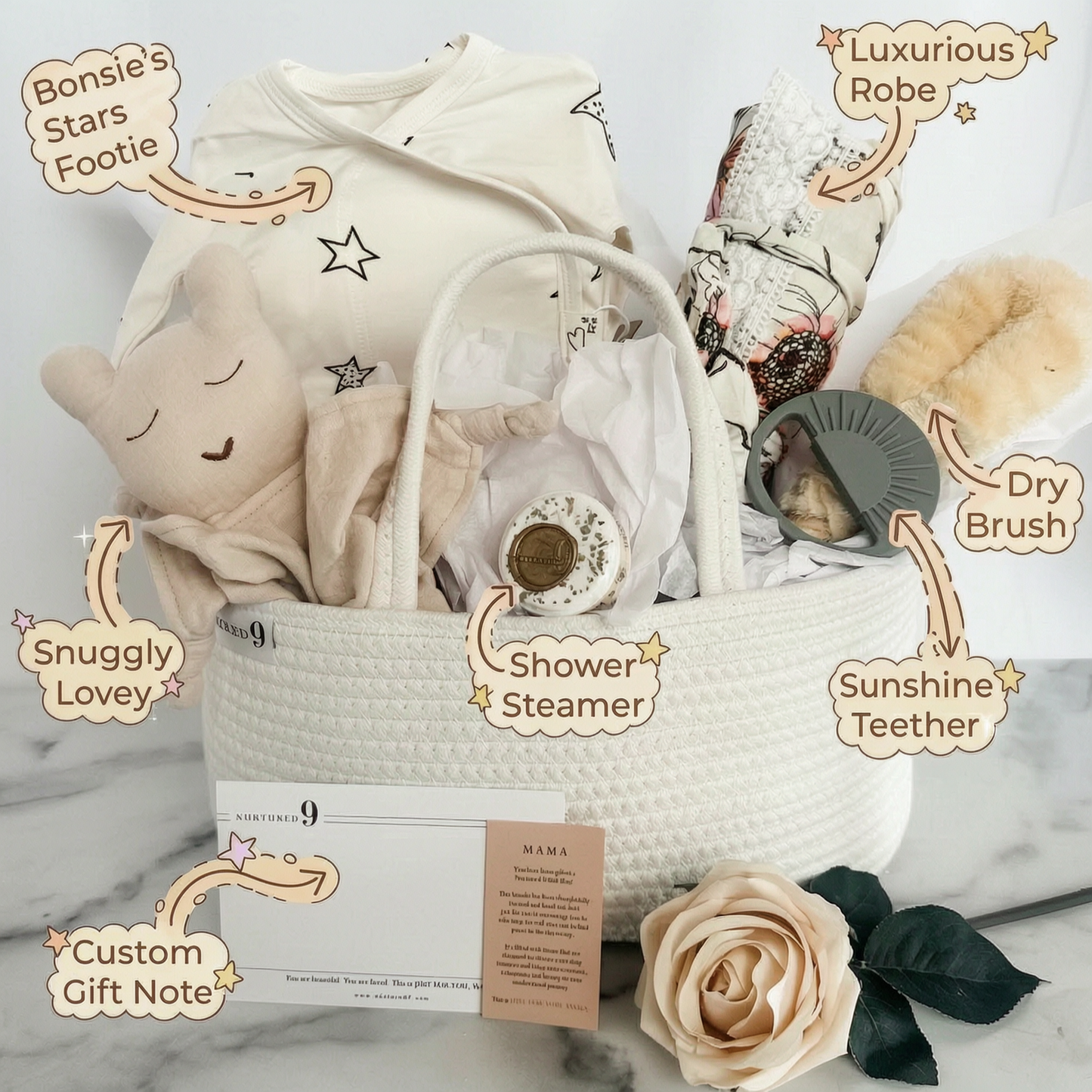 Gifts - Classic Caddy for Mom and Baby - Stars