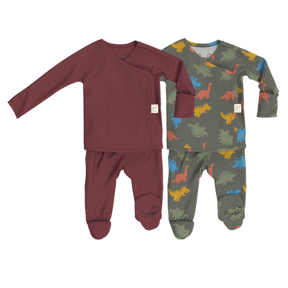 Baby Bundle Footie - Mulberry + Lil Stompers