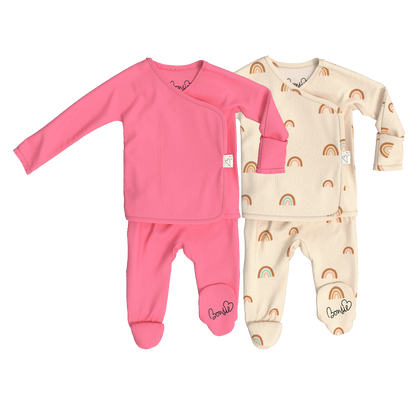 Baby Bundle Footie - Pinky Promise + Little Wishes
