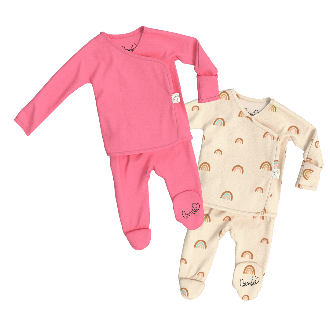 Baby Bundle Footie - Pinky Promise + Little Wishes