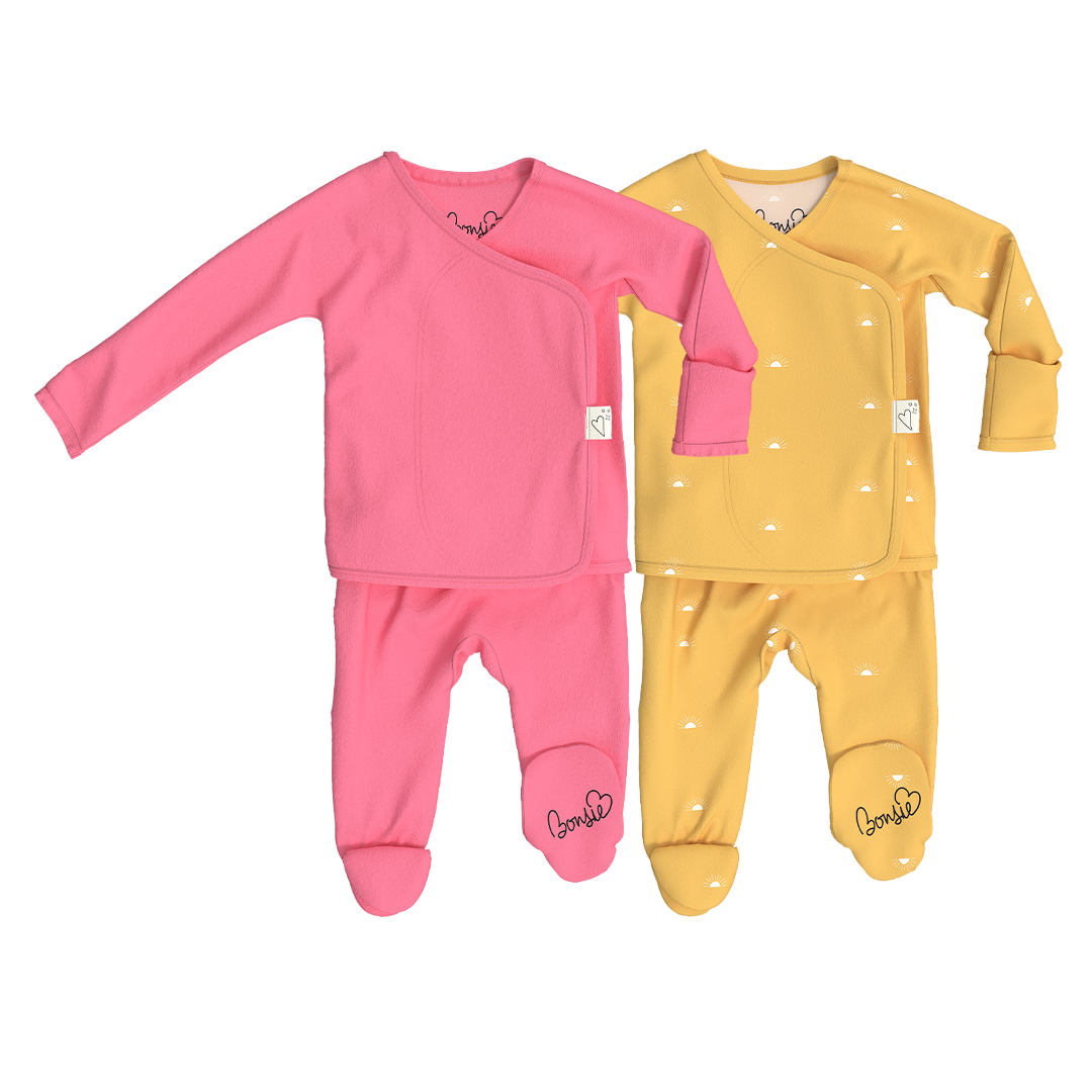 Baby Bundle Footie - Pinky Promise + Sunrise