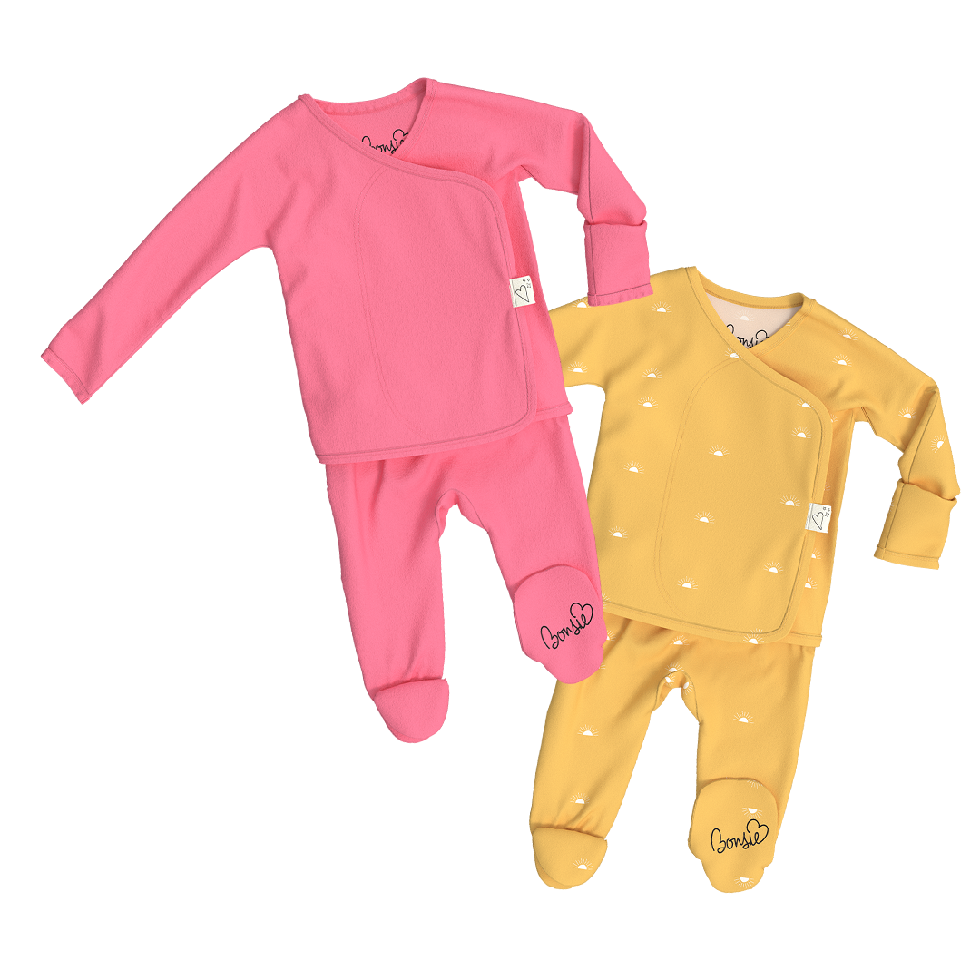 Baby Bundle Footie - Pinky Promise + Sunrise