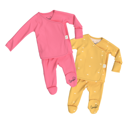 Baby Bundle Footie - Pinky Promise + Sunrise
