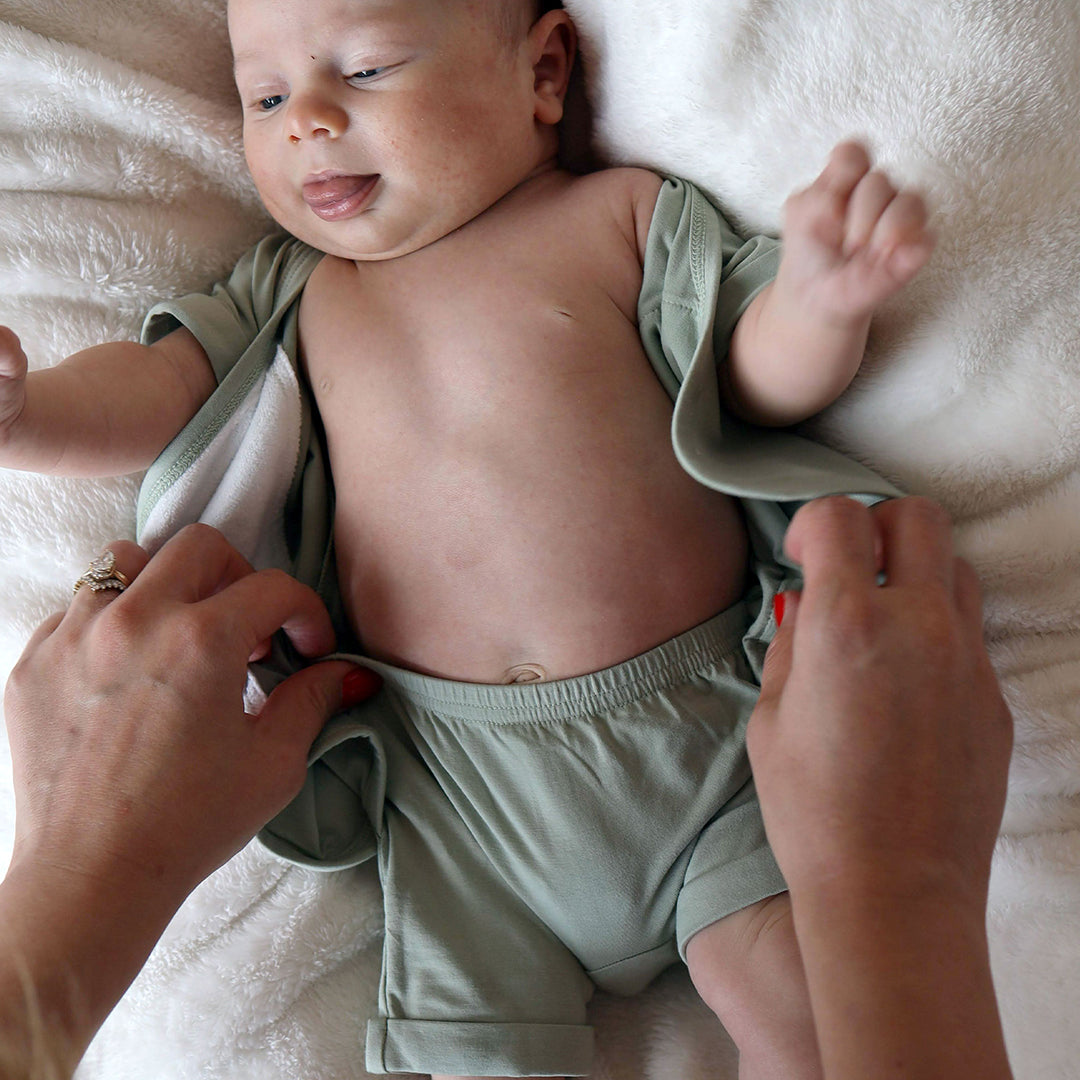 Baby Bundle - Avocado Footie + Romper