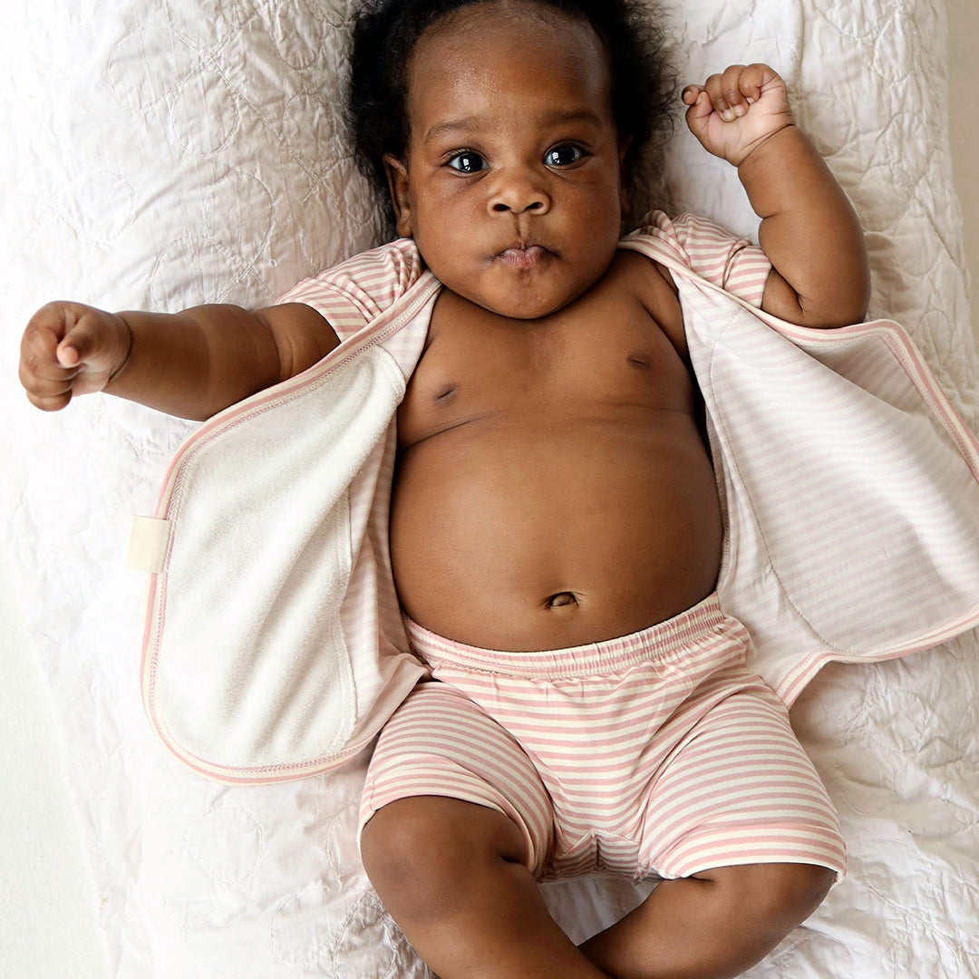 Baby Bundle - Peony Footie + Berry Twist Romper