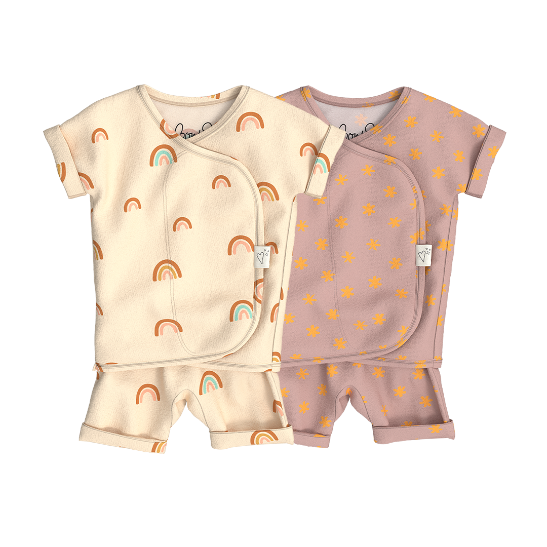 Baby Bundle Romper - Little Wishes + Galaxy Gleam