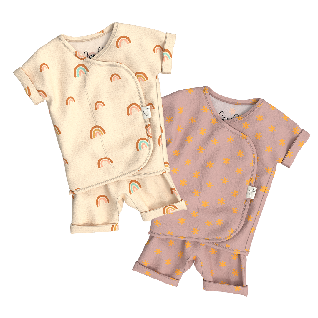 Baby Bundle Romper - Little Wishes + Galaxy Gleam