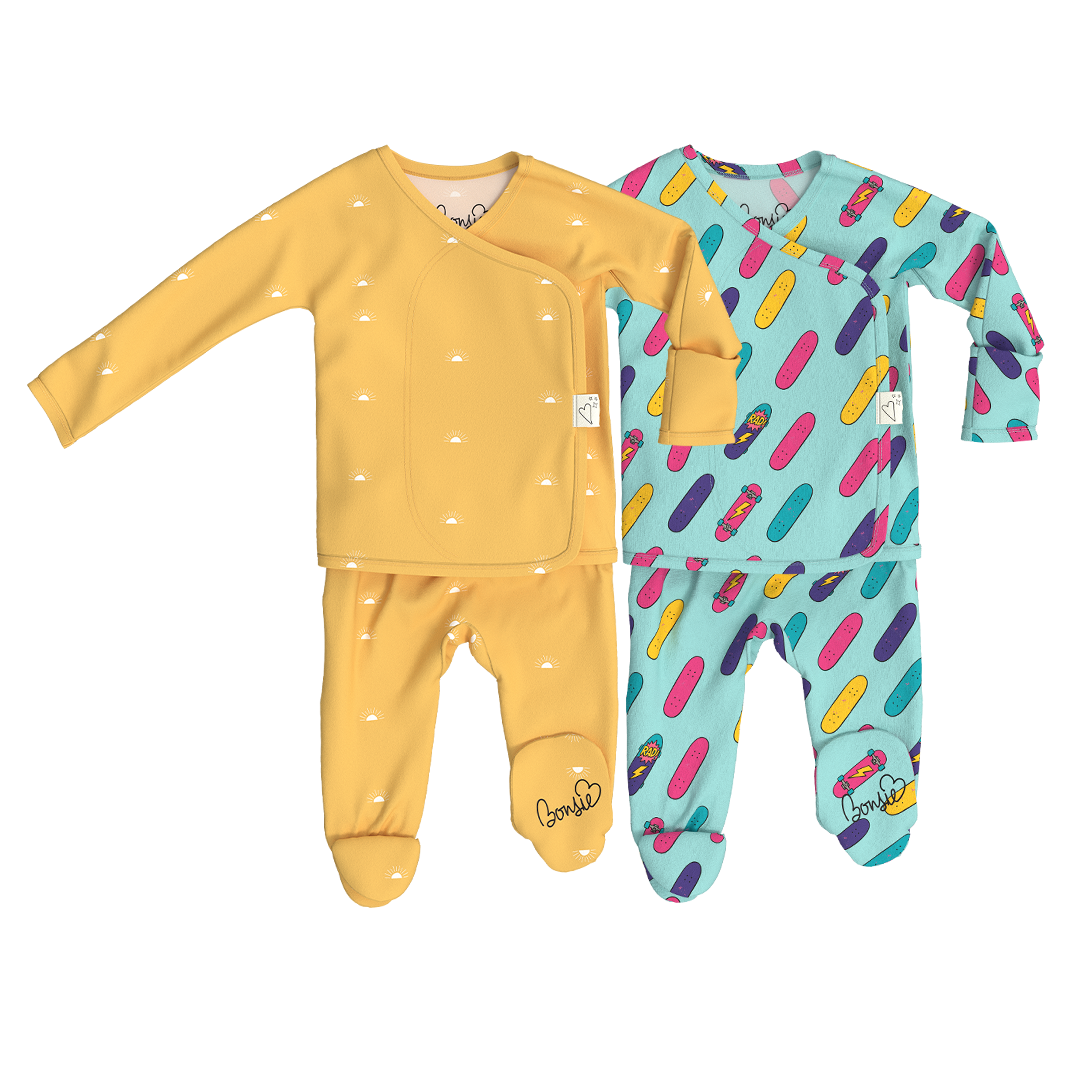 Baby Bundle Footie - Sunrise + Tiny Tricks