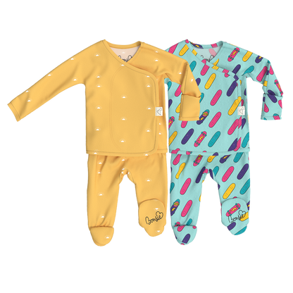 Baby Bundle Footie - Sunrise + Tiny Tricks