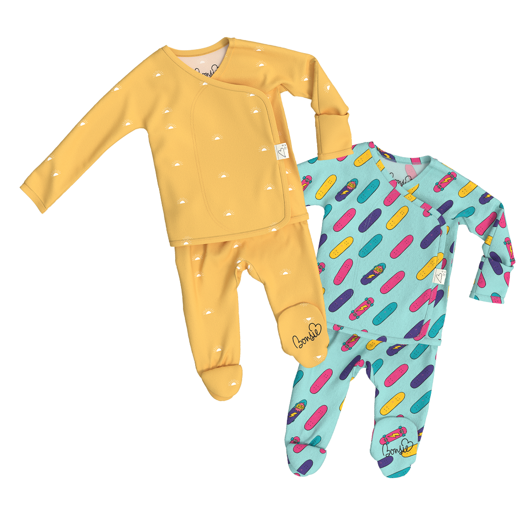 Baby Bundle Footie - Sunrise + Tiny Tricks