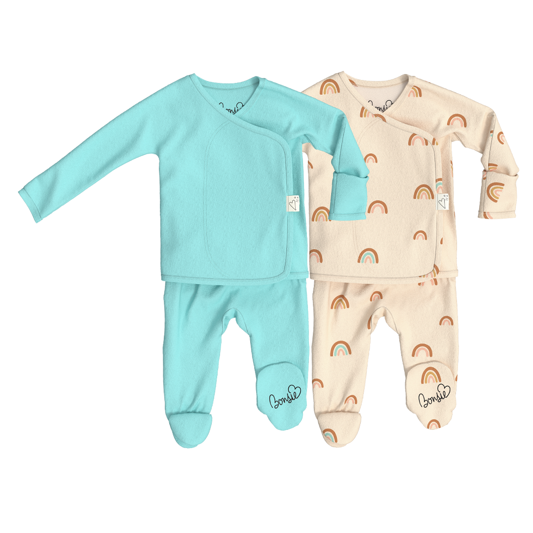 Baby Bundle Footie - Tiny Tide + Little Wishes