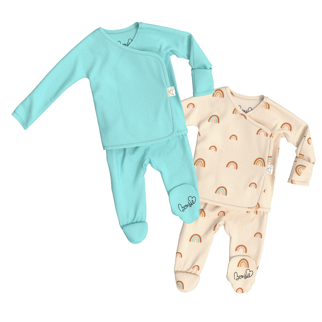Baby Bundle Footie - Tiny Tide + Little Wishes