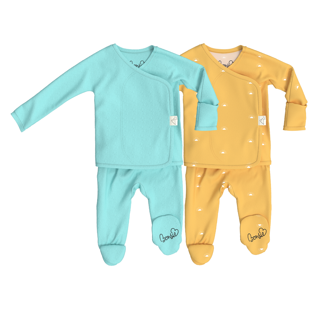 Baby Bundle Footie - Tiny Tide + Sunrise