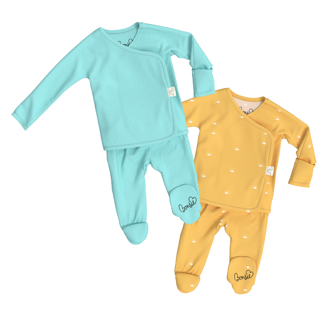 Baby Bundle Footie - Tiny Tide + Sunrise