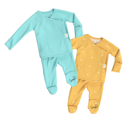 Baby Bundle Footie - Tiny Tide + Sunrise