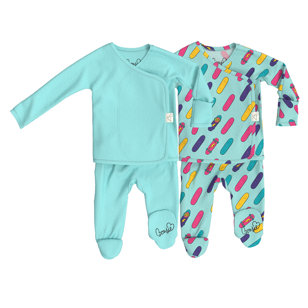 Baby Bundle Footie - Tiny Tide + Tiny Tricks