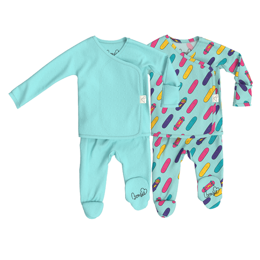 Baby Bundle Footie - Tiny Tide + Tiny Tricks