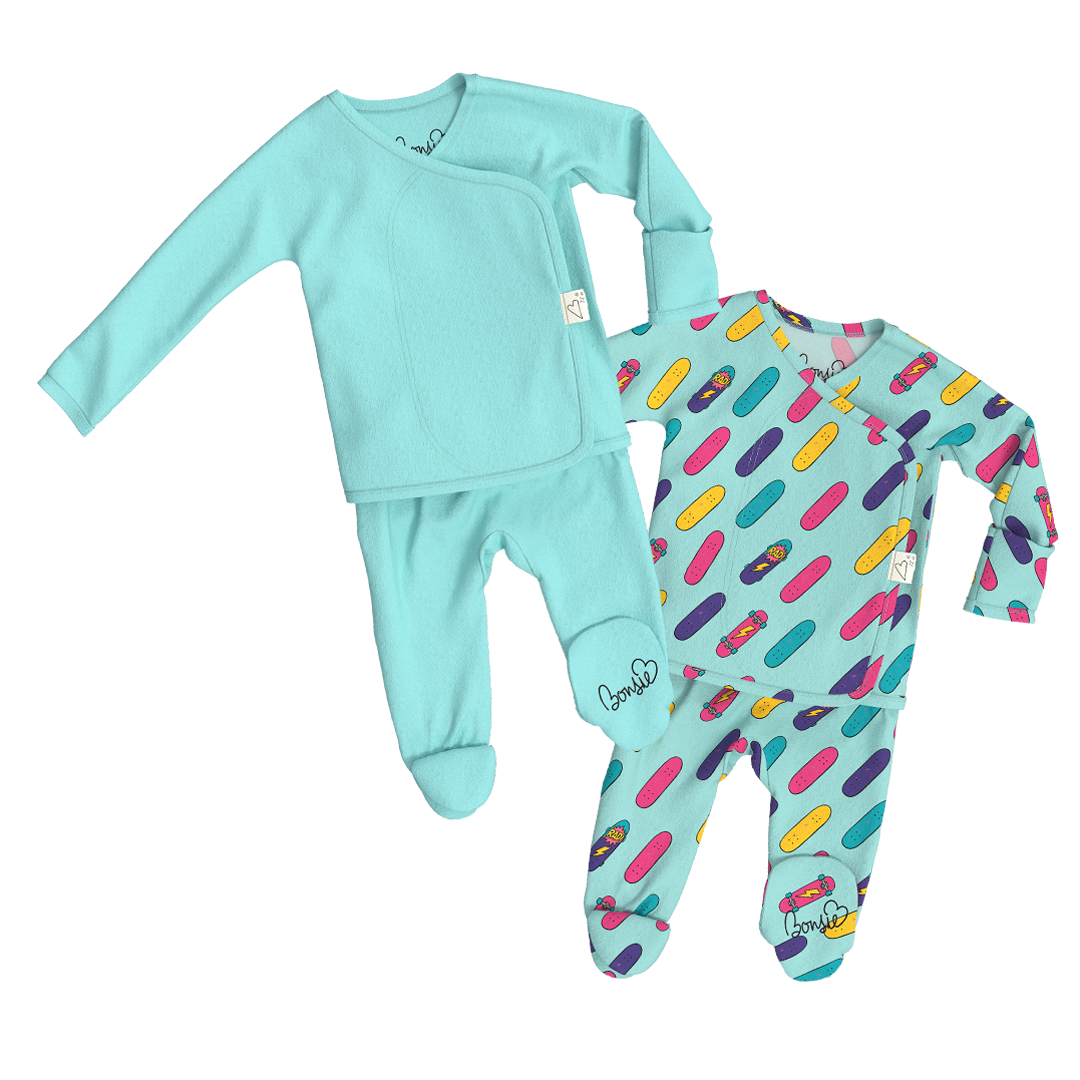 Baby Bundle Footie - Tiny Tide + Tiny Tricks