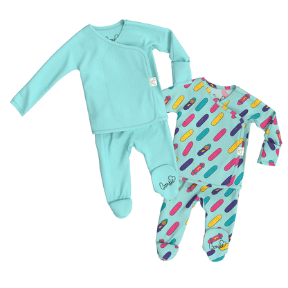 Baby Bundle Footie - Tiny Tide + Tiny Tricks