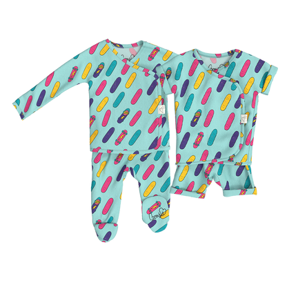 Baby Bundle - Tiny Tricks Footie + Romper