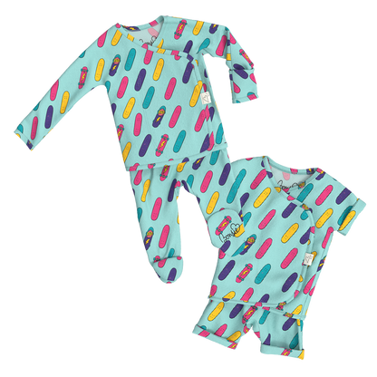 Baby Bundle - Tiny Tricks Footie + Romper