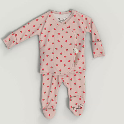 Baby Bundle Footie - Fig + Strawberries